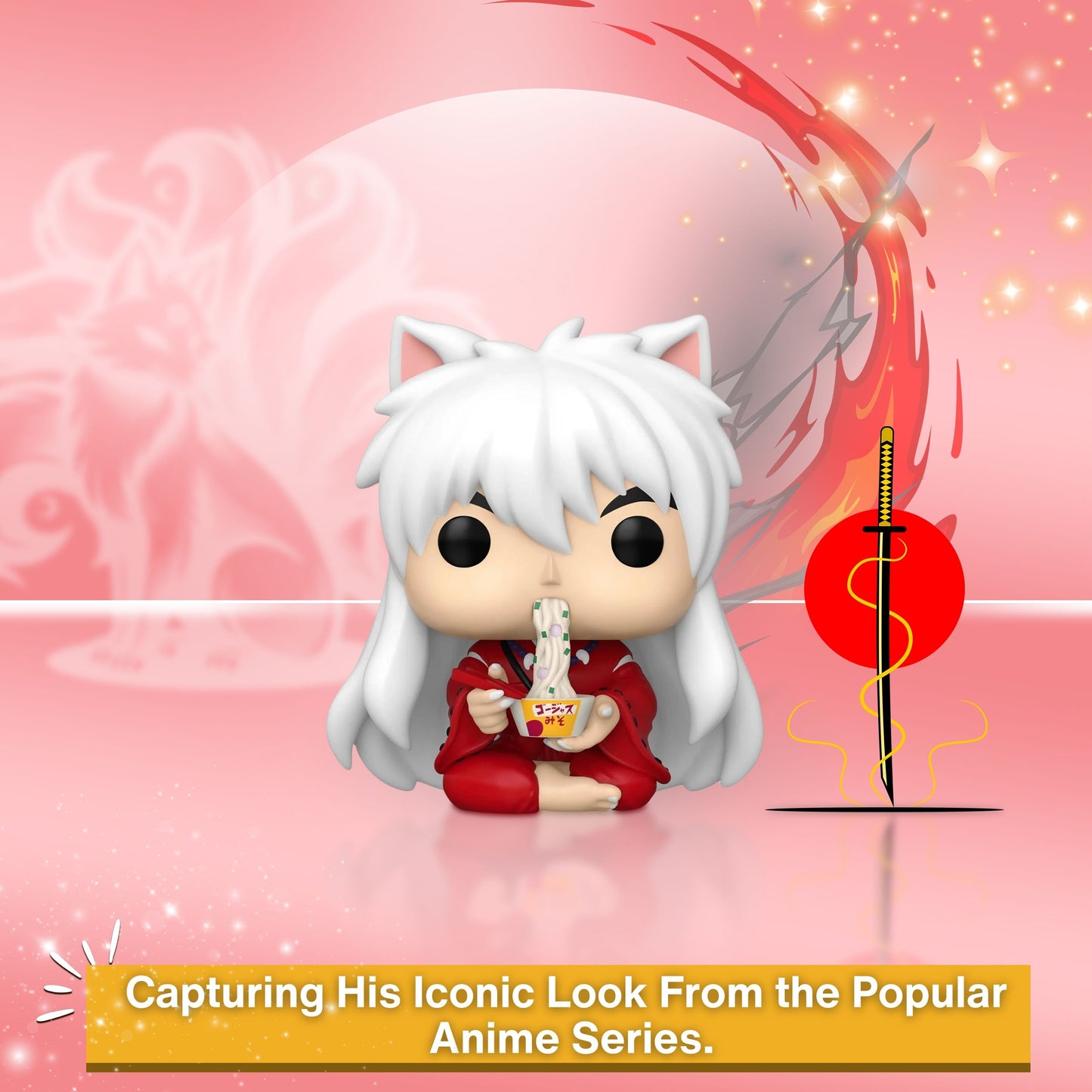 Inuyasha (Eating) Funko Pop! Animation - Approx.3 3/4" Collectible Vinyl Figure #1590 with Display Box Protector Case