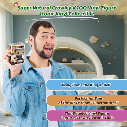 Crowley Funko Pop! Television: Supernatural Join The Hunt - Approx. 3 3/4" Collectible Vinyl Figure #200 with Display Box Protector Case