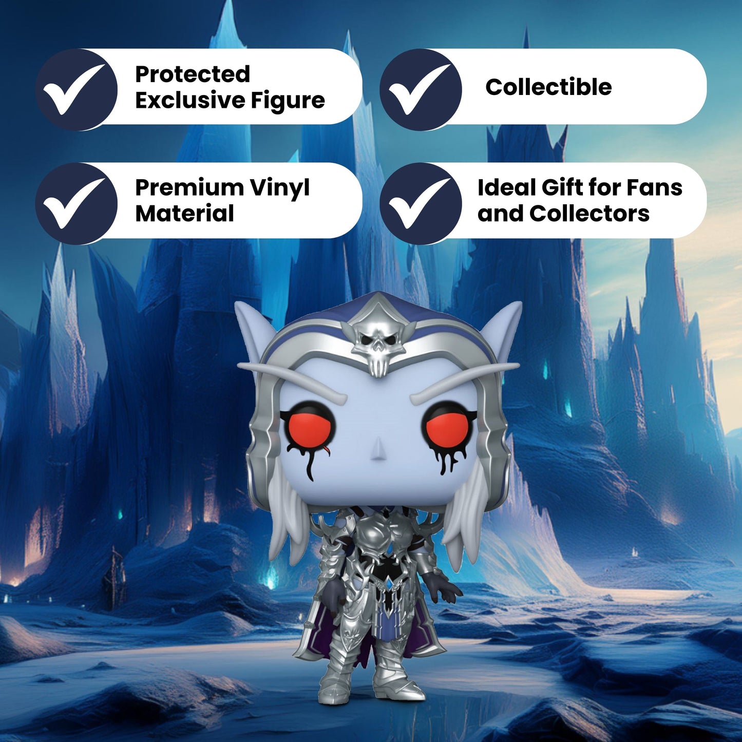 Sylvanas Funko Pop! Games: World Warcraft - Approx. 3 3/4" Collectible Vinyl Figure #990 with Display Box Protector Case