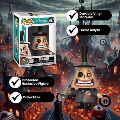 Mayor with Megaphone Funko Pop! Disney: The Nightmare Before Christmas - Approx. 3 3/4" Collectible Vinyl Figure #807 with Display Box Protector Case