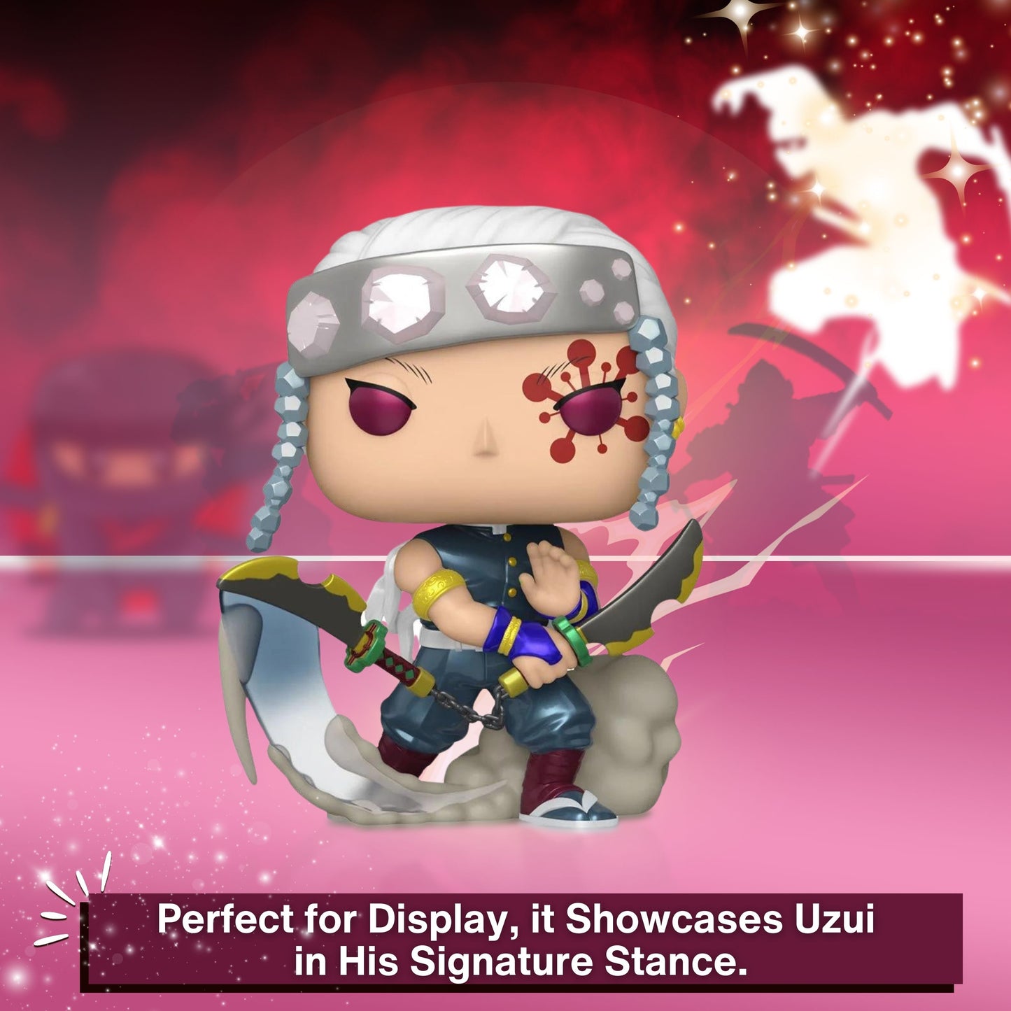 Tengen Uzui Funko Pop! Animation: Demon Slayer - Approx. 3 3/4" Chase Limited Edition Collectible Vinyl Figure #1533 with Display Box Protector Case