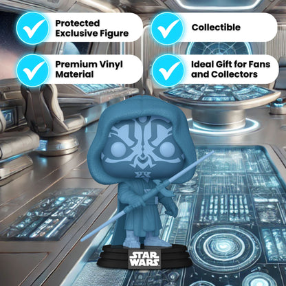 Darth Maul Funko Pop! Star Wars - Specialty Series Limited Edition - Collectible Glows In The Dark Vinyl Figure #740 with  Display Box Protector Case