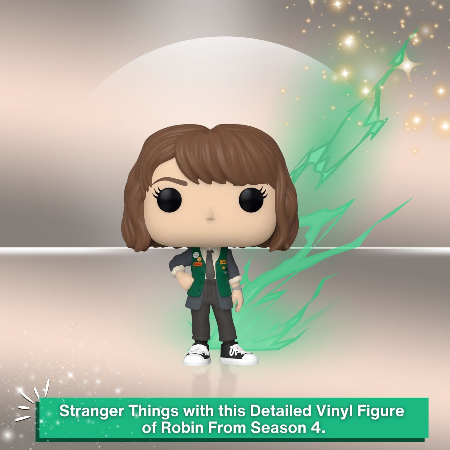 Robin Funko Pop! Television: Stranger Things  - Approx. 3 3/4" Collectible Vinyl Figure #1244 with Display Box Protector Case