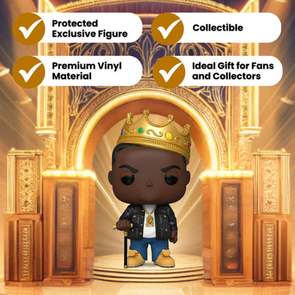 Notorious B.I.G with Crown Funko Pop! Rocks - Approx. 3 3/4" Hip-Hop Icon Collectible Vinyl Figure #77 with Display Box Protector Case