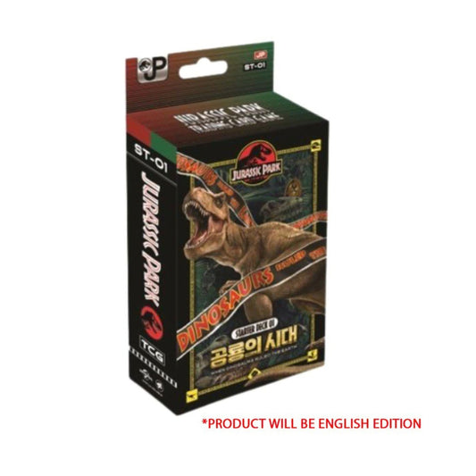 Jurassic Park TCG Starter Deck 01: When Dinosaurs Ruled the Earth ST-01, Dinosaur Trading Card Game Starter Deck with Dinosaur, Event, Character & Area Cards, Playmat & Rulebook (PREORDER - Release Date October 11, 2026)