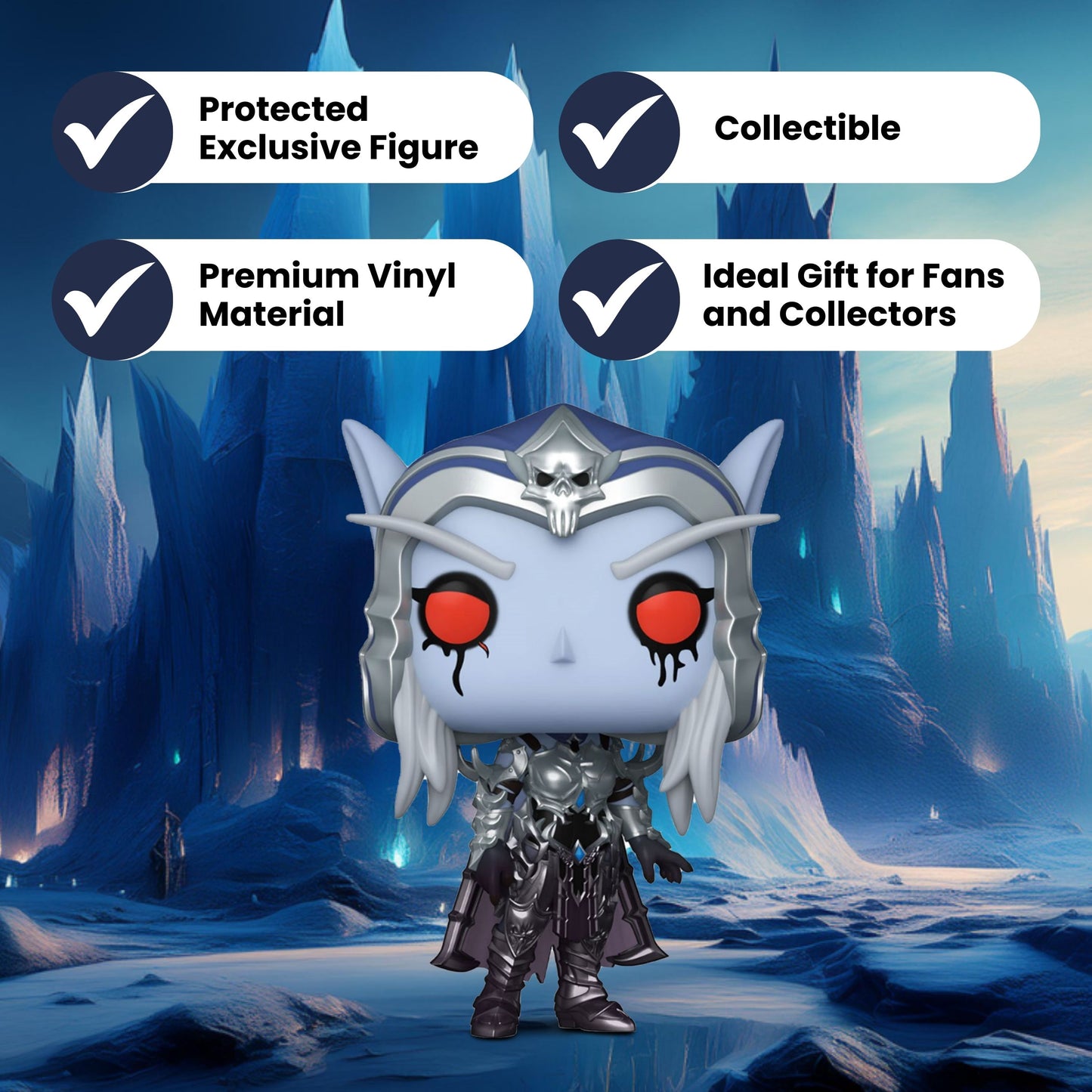 Sylvanas Funko Pop! Games: World Warcraft - Approx. 3 3/4" Collectible Chase Limited Edition Vinyl Figure #990 with Display Box Protector Case