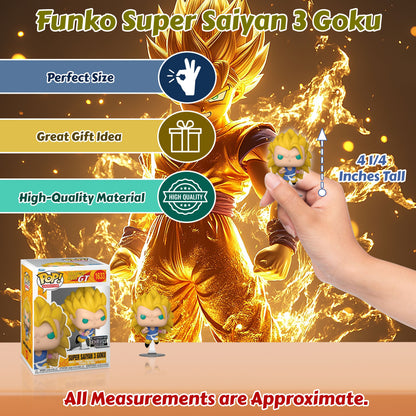 Super Saiyan 3 Goku Funko Pop! Animation Dragon Ball GT - Approx. 4 1/4" Collectible Entertainment Earth Exclusive Limited Edition Vinyl Figure #1633 with Display Box Protector Case