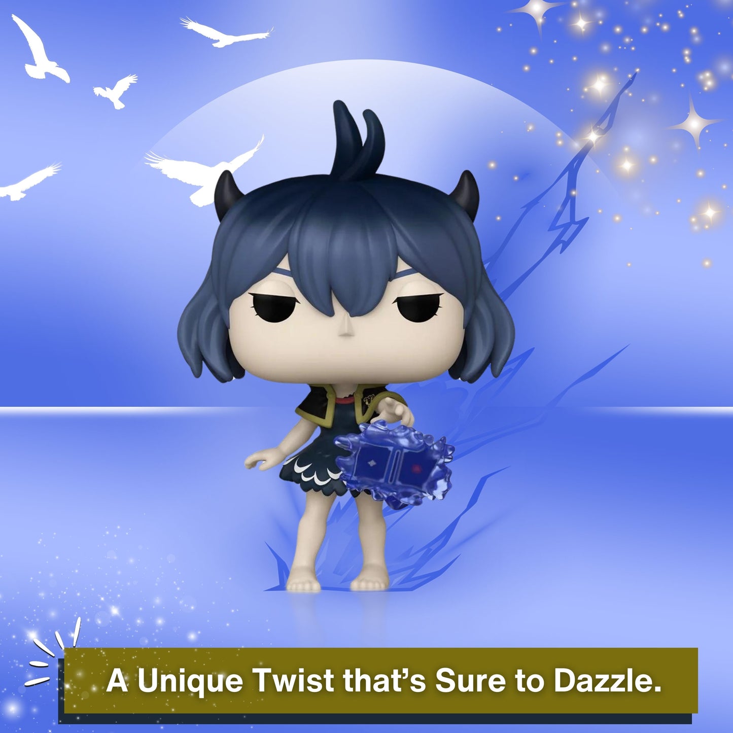 Secre Funko Pop! Animation: Black Clover - Chase Limited Edition Ultra Rare Collectible Vinyl Figure #1721 with Display Box Protector Case