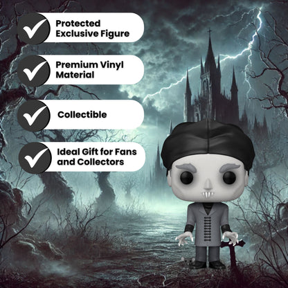 Count Orlok Funko Pop! Movies: Nosferatu A Symphony of Terror - B&W Chase Limited Edition Horror Collectible Vinyl Figure #1267 with Display Box Protector Case