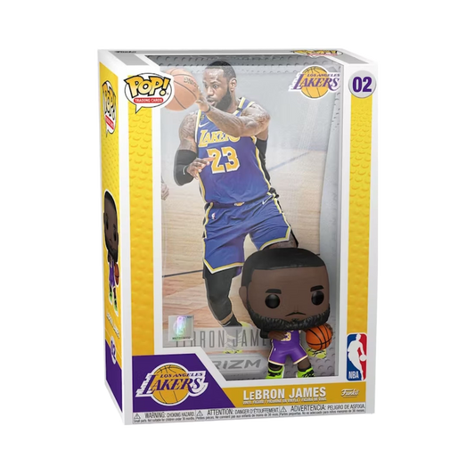 LeBron James #02 Funko Pop! Trading Cards: NBA Los Angeles Lakers - Approx. 4.5" Collectible Vinyl Figure