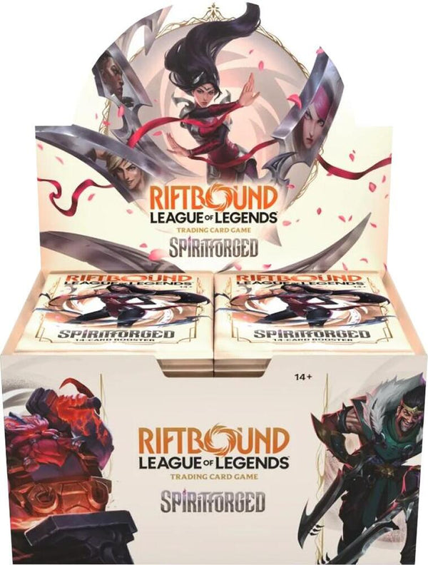 Riftbound League of Legends TCG SpiritForged Booster Display – 14-Card Packs, Epic & Alt-Art Collectible Cards, 24 Packs per Display, 6 Boxes per Case (PRE-SALE FEBRUARY)
