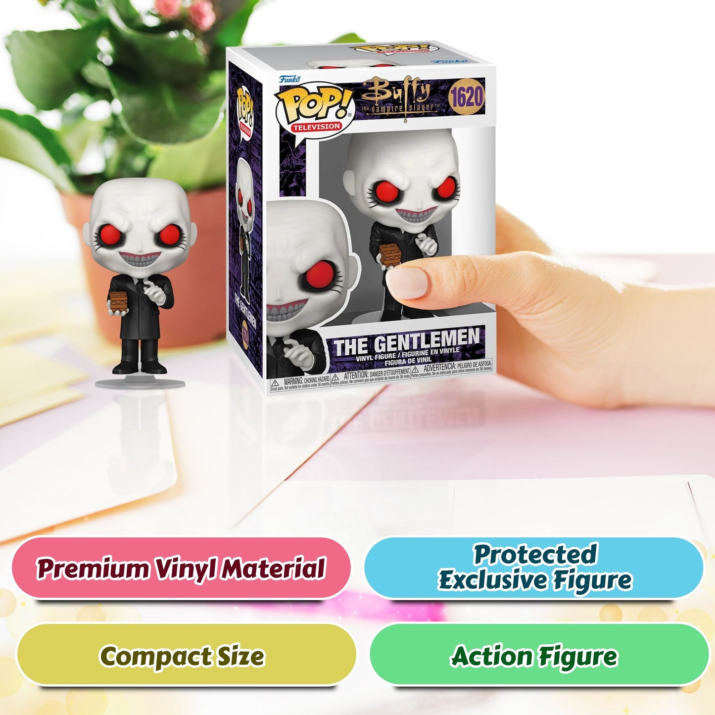 The Gentlemen Funko Pop! Television: Buffy The Vampire Slayer - Approx. 4 1/2" Collectible Vinyl Figure #1620 with Display Box Protector Case