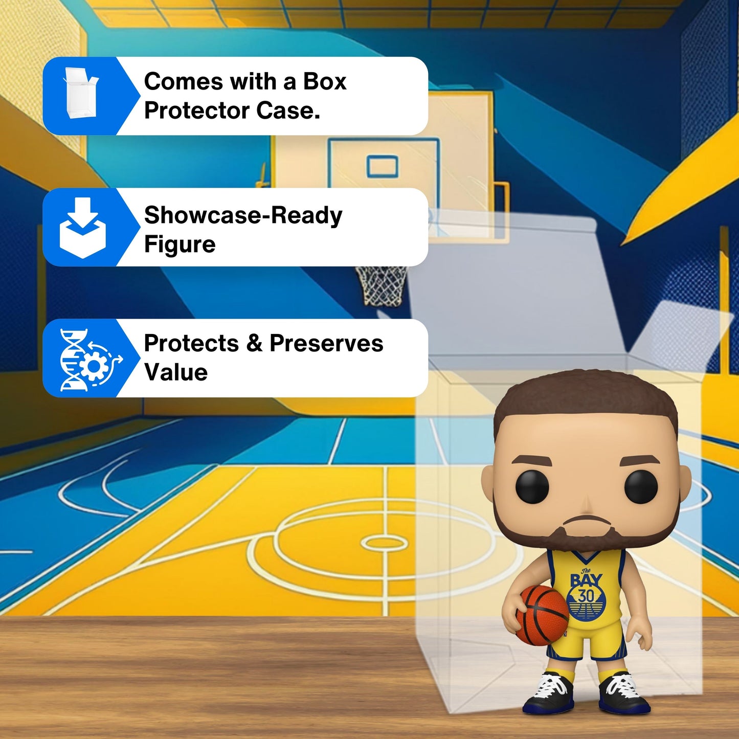 Stephen Curry (Alternate) Funko Pop! Basketball NBA Golden State Warriors  - Approx.3 3/4" Collectible Vinyl Figure #95 with Display Box Protector Case