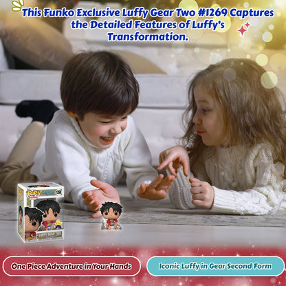 Luffy Gear Two Funko Pop! Animation One Piece - Approx. 3.85" Collectible Exclusive Vinyl Figure #1269 with Display Box Protector Case