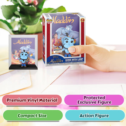 Genie with Lamp Funko Pop! VHS Covers Alladin - Approx. 4.5" Collectible Vinyl Figure #14 with Case