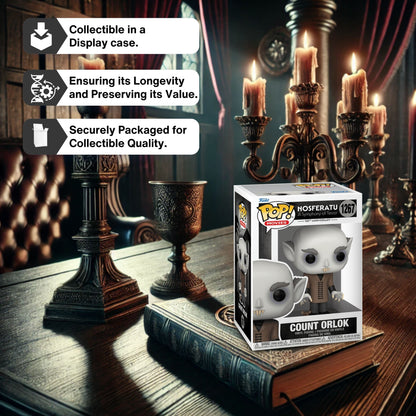 Count Orlok Funko Pop! Movies: Nosferatu A Symphony of Terror - Horror Collectible Vinyl Figure #1267 with Display Box Protector Case