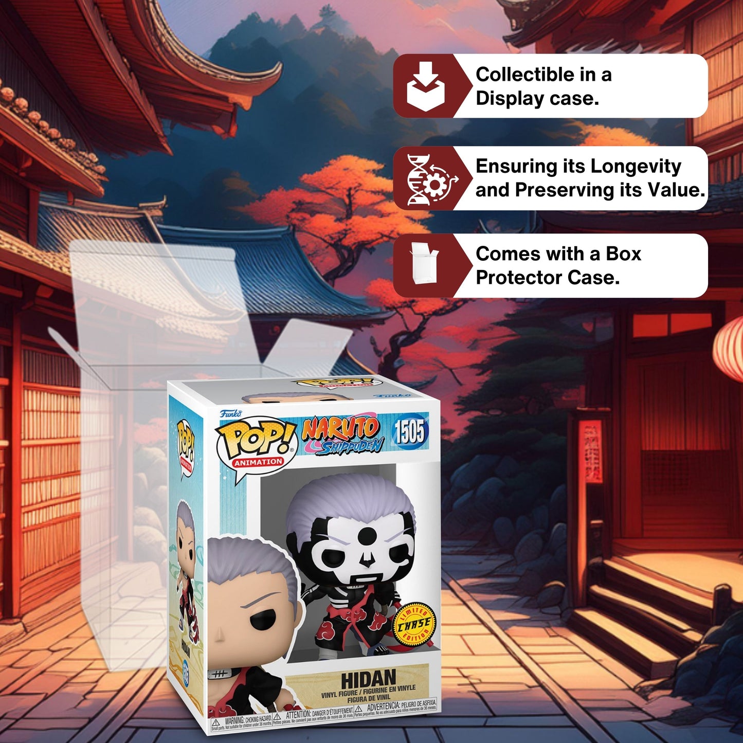Hidan Funko Pop! Animation Naruto Shippuden - Collectible Chase Limited Edition Vinyl Figure #1505 with Display Box Protector Case