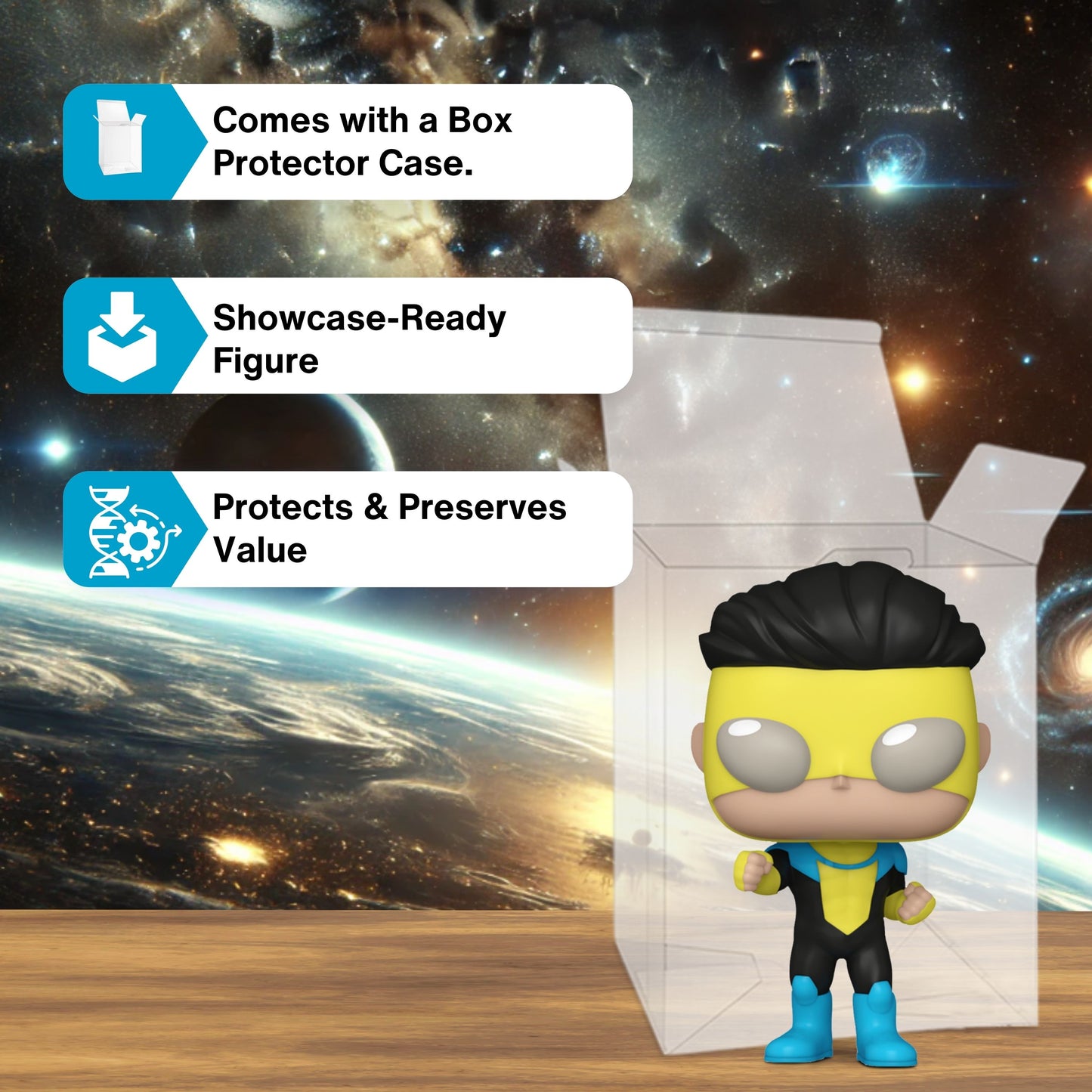 Invincible with Fist Funko Pop! Television - Amazon Original Superhero - Approx. 4 1/4" Collectible Vinyl Figure #1499 with Display Box Protector Case