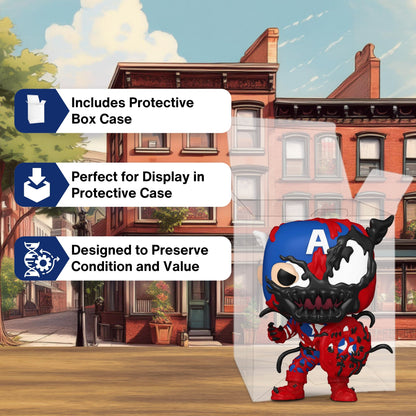 Carnage Captain America Funko Pop! Marvel - Approx. 3 3/4" Collectible Vinyl Figure #1436 with Display Box Protector Case