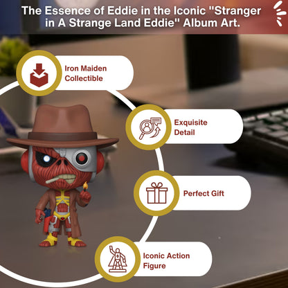 Stranger In A Strange Land Eddie Funko Pop! Rocks Iron Maiden -  Limited Edition Rare Chase Vinyl Figure #248 with Display Box Protector Case