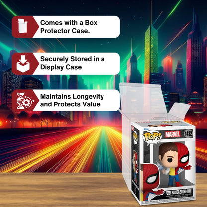 Split Peter Parker/Spider-Man Funko Pop! Marvel Comics  - Approx. 3 3/4" Collectible Vinyl Figure #1432 with Case