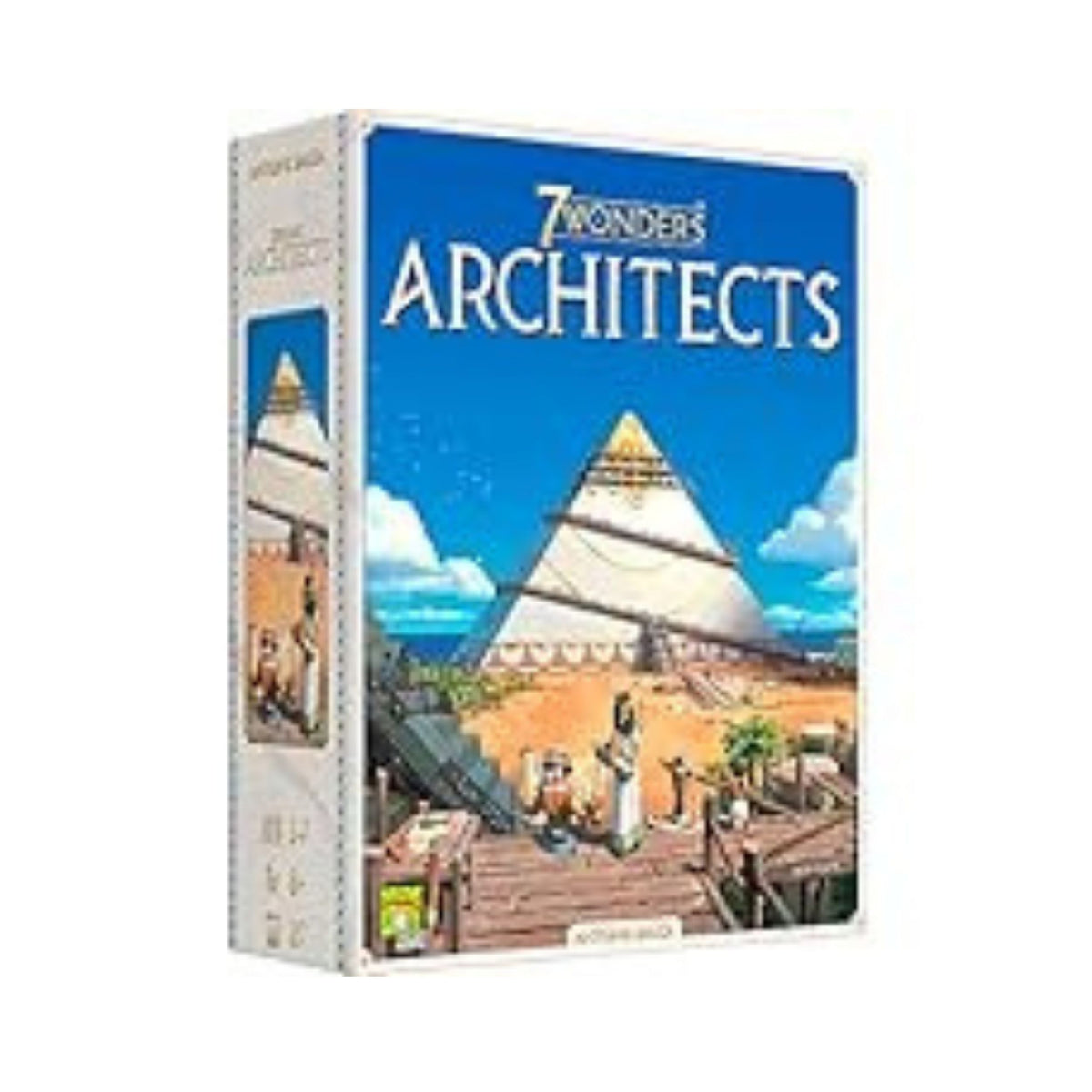 7 Wonders Architects board game with civilization building cards and wonder components