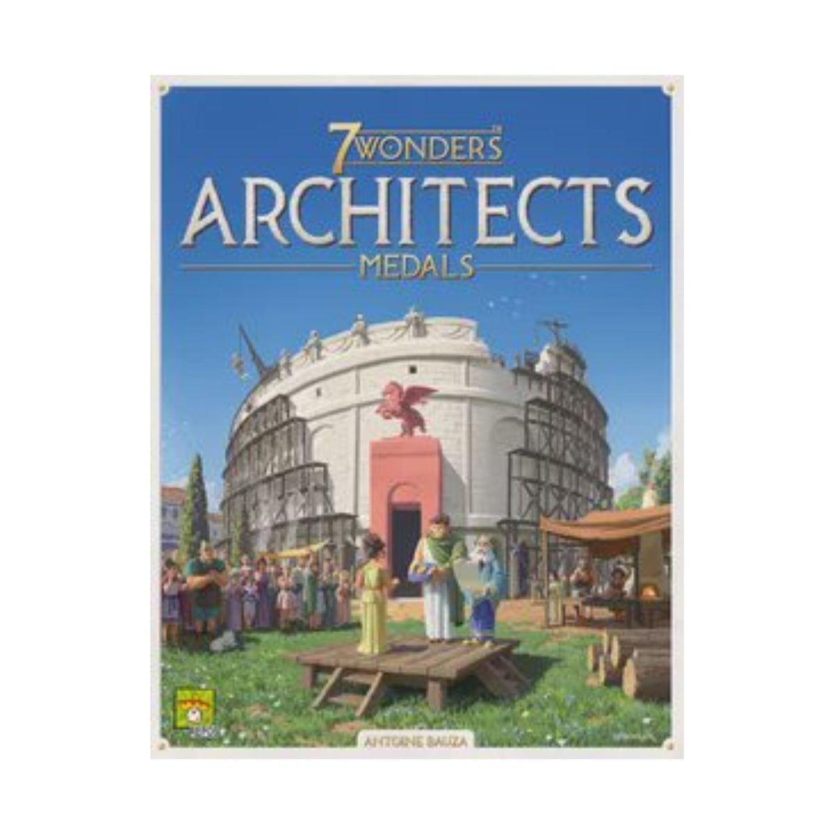7 Wonders Architects Medals board game expansion with civilization themed game components