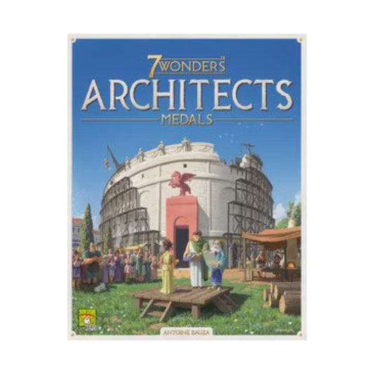 7 Wonders Architects Medals board game expansion with civilization themed game components