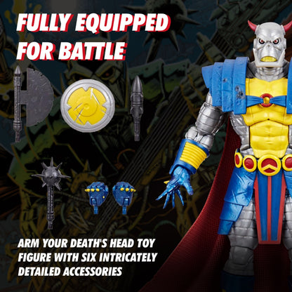 Death's Head Marvel Legends Super Heroes Series by Hasbro - Deluxe 6-Inch Action Figure - Exclusive Cybernetic Warrior with 6 Accessories, 7 3/5" Tall in Exclusive Window Box