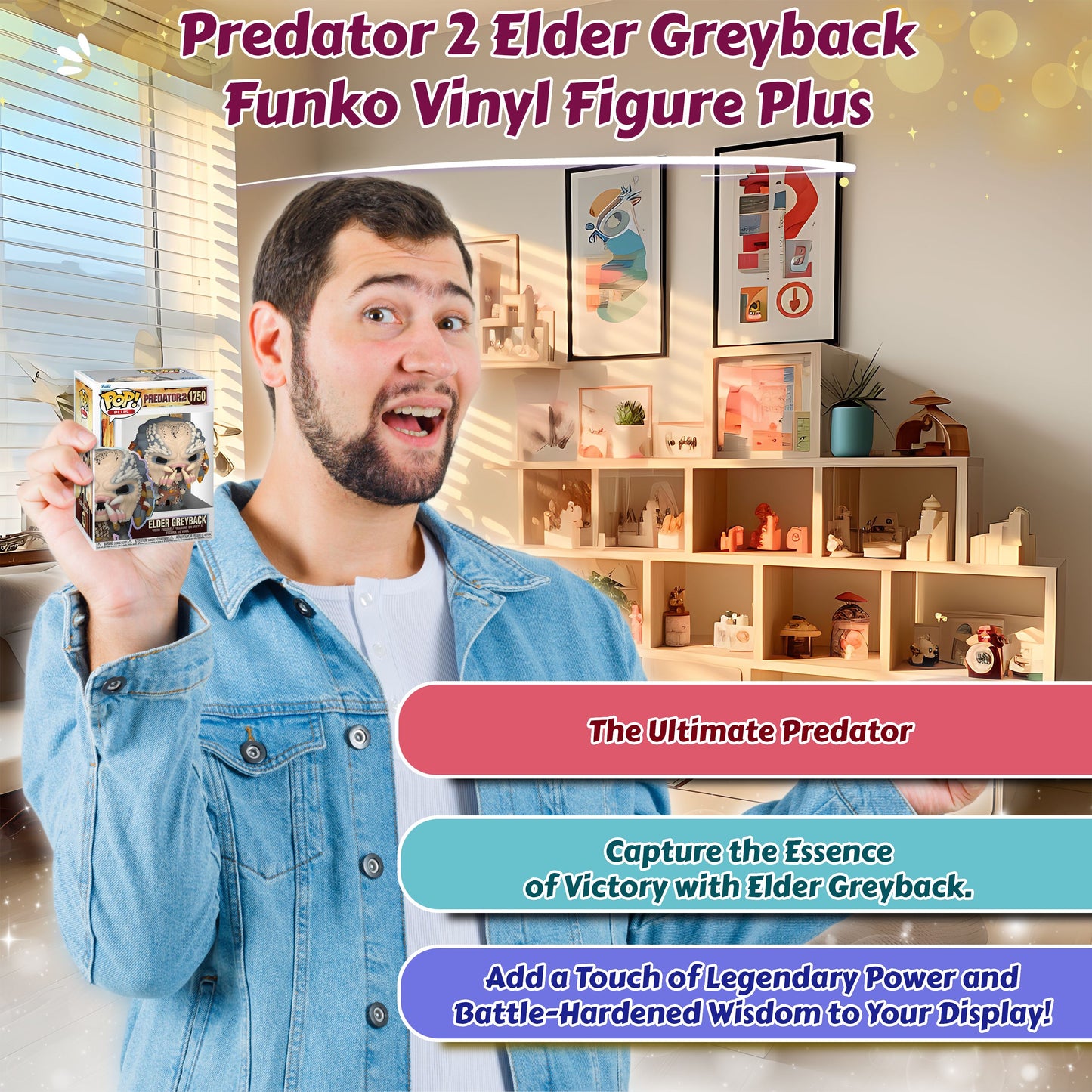 Elder Greyback Funko Pop! Plus Predator 2 - Approx. 4" Collectible Vinyl Figure #1750 with Display Box Protector Case