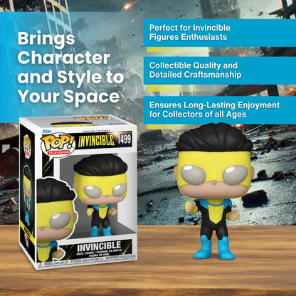Invincible with Fist Funko Pop! Television - Amazon Original Superhero - Approx. 4 1/4" Collectible Vinyl Figure #1499 with Display Box Protector Case