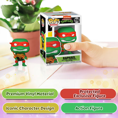 Raphael with Sais Funko Pop! Television: Nickelodeon Teenage Mutant Ninja Turtles - Approx. 3 1/2" Collectible Vinyl Figure #1556 with Display Box Protector Case