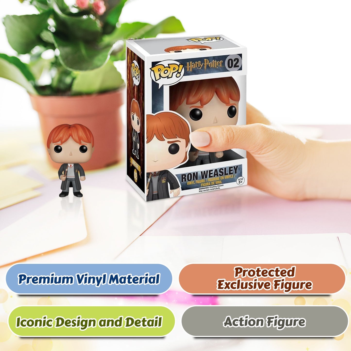 Ron Weasley Funko Pop! Harry Potter - Approx. 3 3/4" Collectible Vinyl Figure #02 with Display Box Protector Case
