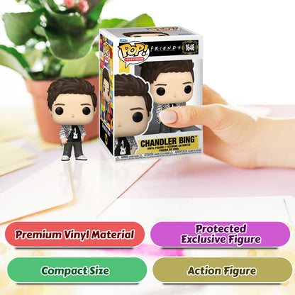 Chandler Bing Flashback Funko Pop! Television F.R.I.E.N.D.S Series - Approx. 4 1/2" Collectible Vinyl Figure #1646 with Window Display Box