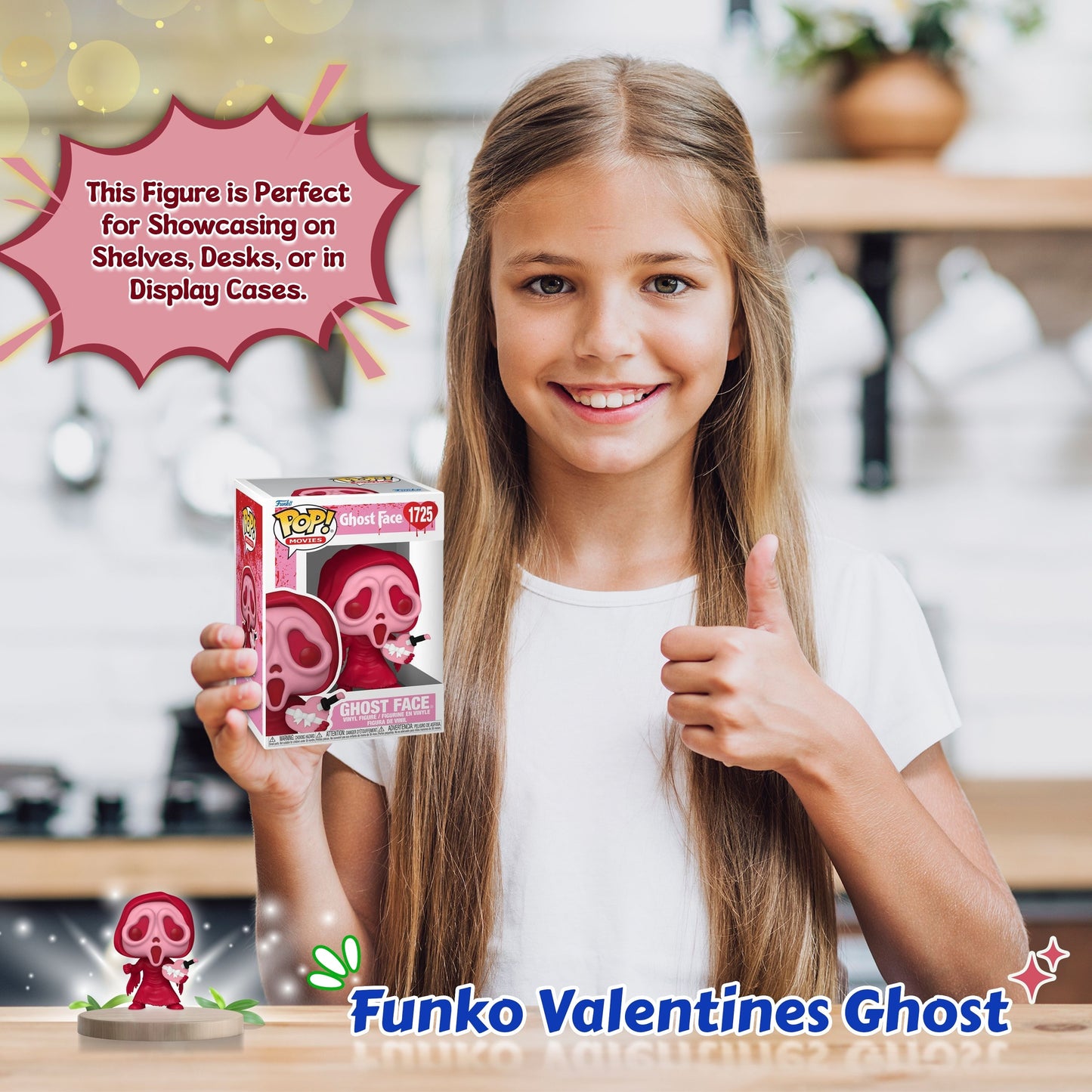 Ghost Face Funko Pop! Movies: Scream Valentines - Approx. 3 3/4" Collectible Vinyl Figure #1725 with Display Box Protector Case