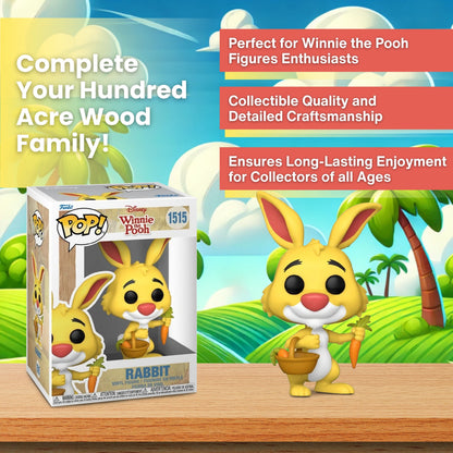 Rabbit Funko Pop! Disney Winnie The Pooh - Approx. 4" Collectible Vinyl Figure #1515 with Display Box Protector Case