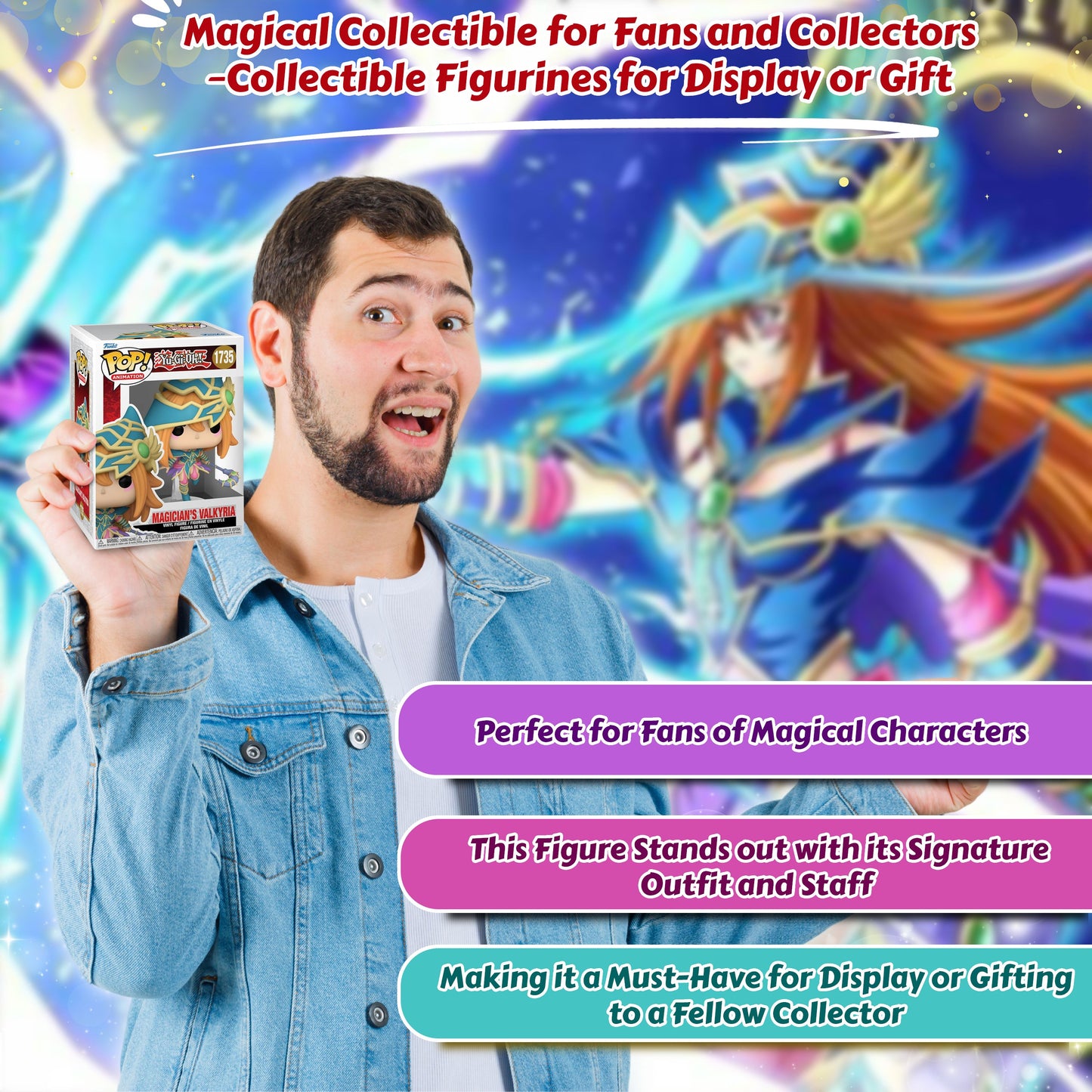 Magician's Valkyria Funko Pop! Animation: Yu-Gi-Oh - Approx. 5 1/2" Collectible Vinyl Figure #1735 with Display Box Protector Case