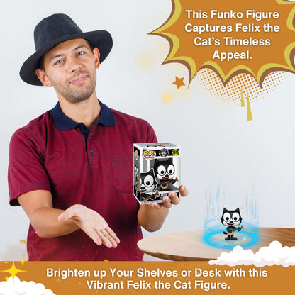 Felix The Cat with Guitar Funko Pop! Television Felix 105th Anniversary  - Approx. 4" Collectible Vinyl Figure #1616 with Display Box Protector Case