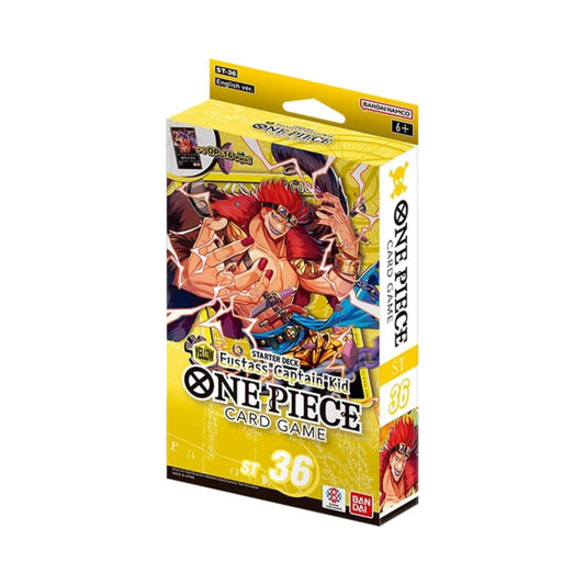 One Piece Card Game ST-36 Yellow Eustass "Captain" Kid Starter Deck 36, Ready-to-Play 51-Card Deck with Leader Card, 10 DON!! Cards & Index Cards, Official TCG (PRE-ORDER)