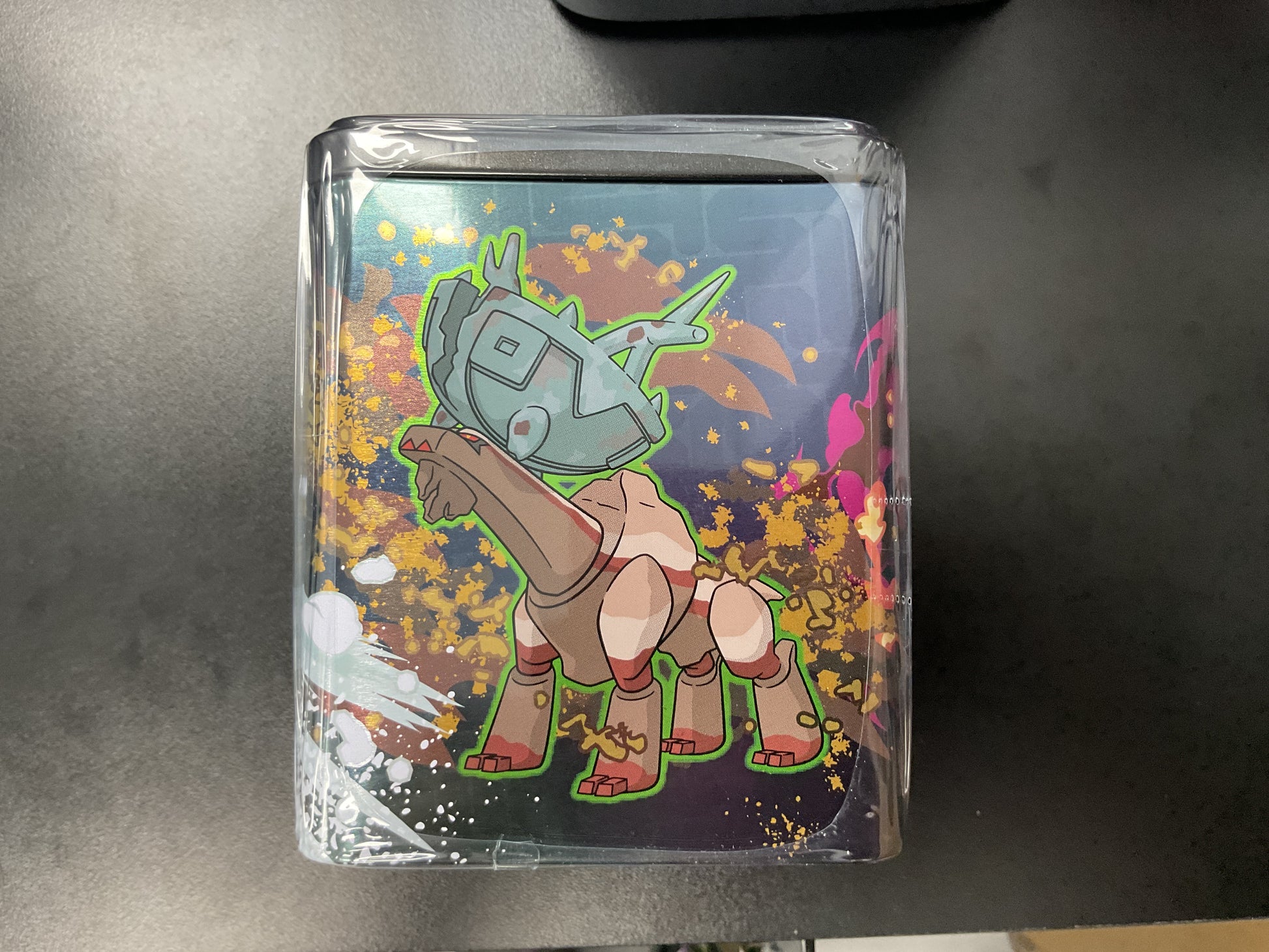 pokémon trading card game: stacking tin- treasures 2025 Pokemon Treasures of ruin stacking tin – COLLECTION REALM