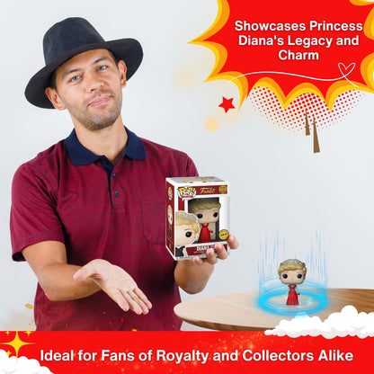 Diana Princess of Wales Funko Pop! Royals - Iconic Royal Collectible Chase Limited Edition Vinyl Figures #03 with Display Box Protector Case