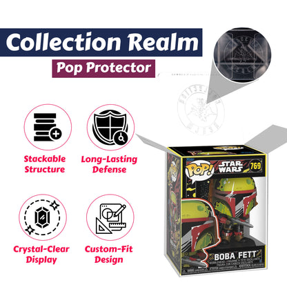 Boba Fett (Retro) Funko Pop! Star Wars: The Book of Boba Fett - Approx. 5" Collectible Vinyl Figure #769 Bundledi # Bundled with Display Box Protector Case