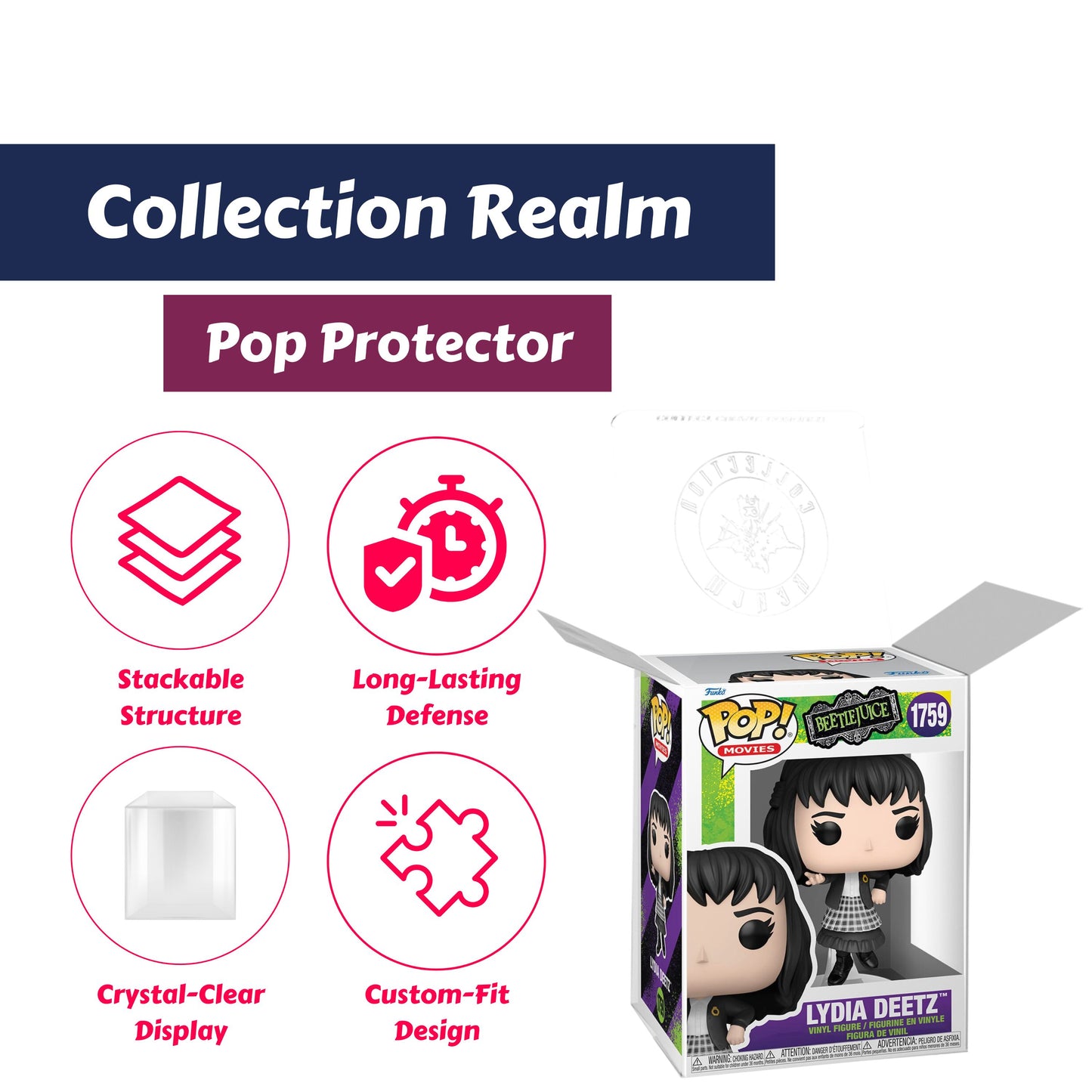 Lydia Deetz (Flying) Funko Pop! Movies Beetlejuice - Approx. 4" Collectible Vinyl Figure #1759 with Display Box Protector Case