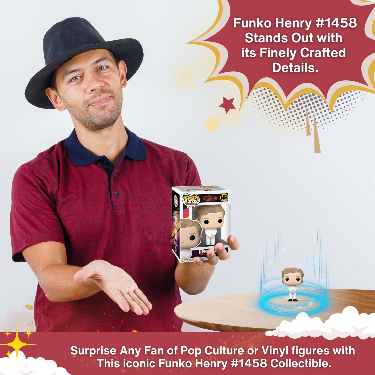 Henry (001) Funko Pop! Television: Netflix Stranger Things Season 4 - Approx. 4" Collectible Vinyl Figure #1458 with Display Box Protector Case