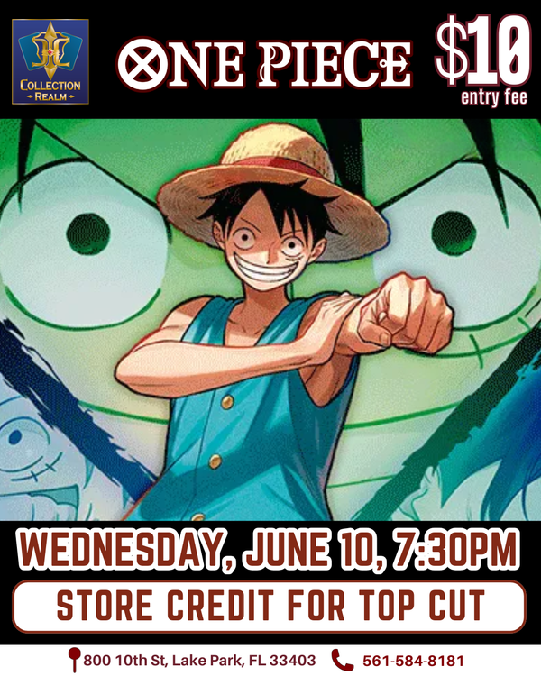One Piece Card Game Tournament – June 10, 2026 (Wednesday 7:30PM)