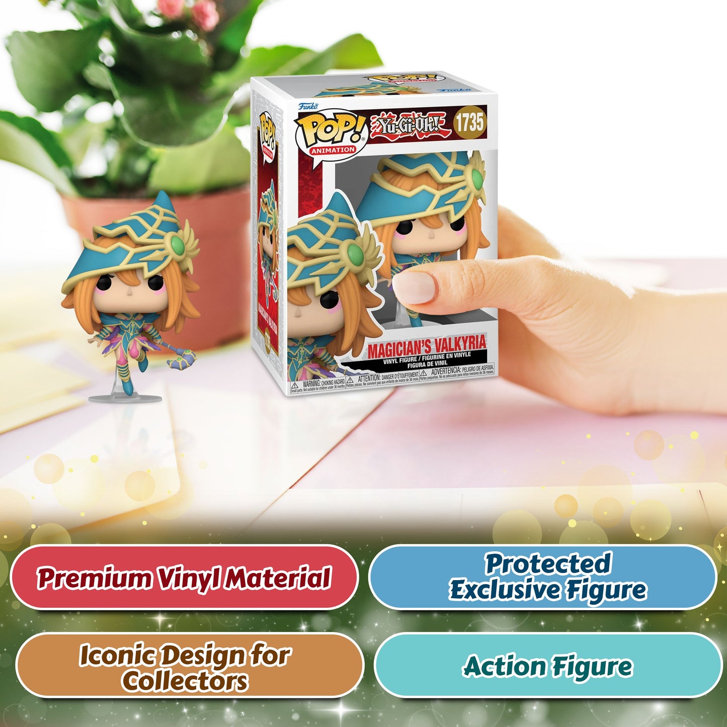 Magician's Valkyria Funko Pop! Animation: Yu-Gi-Oh - Approx. 5 1/2" Collectible Vinyl Figure #1735 with Display Box Protector Case