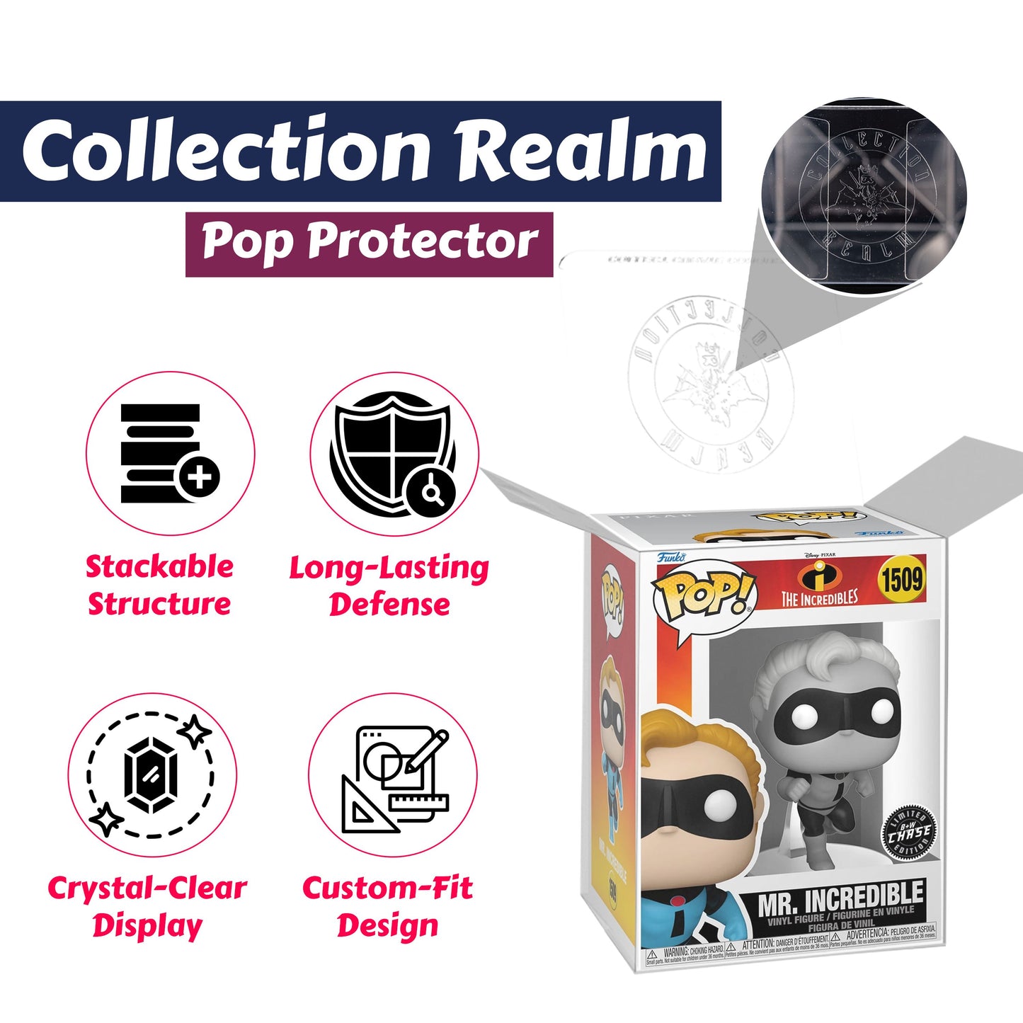 Mr. Incredible Funko Pop! The Incredibles 20th Anniversary - Approx. 4 1/2" Collectible Chase Limited Edition Vinyl Figure #1509 with Display Box Protector Case