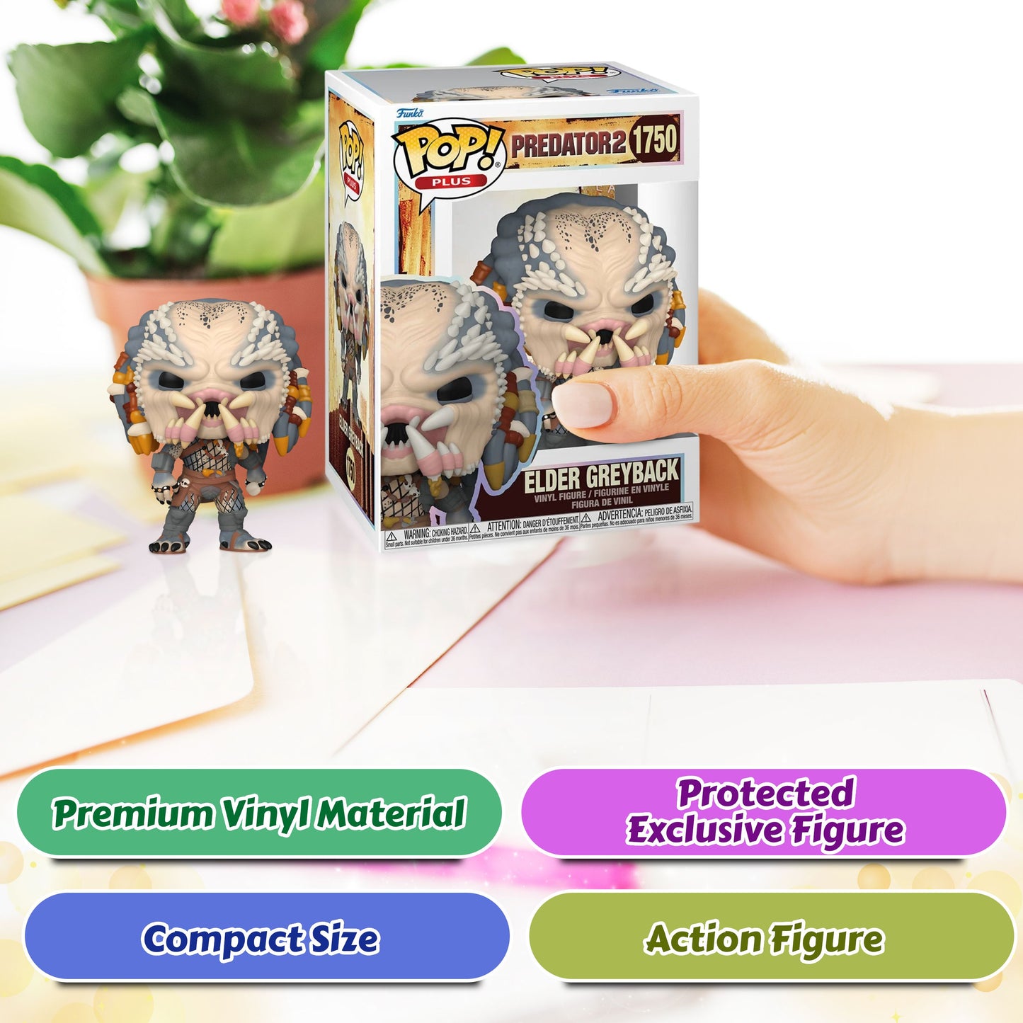 Elder Greyback Funko Pop! Plus Predator 2 - Approx. 4" Collectible Vinyl Figure #1750 with Display Box Protector Case