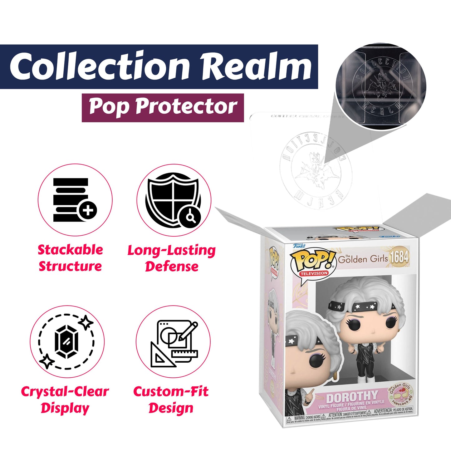 Dorothy Funko Pop! Television The Golden Girls 40th Anniversary - Approx. 3 3/4" Collectible Vinyl Figure #1684 with Display Box Protector Case