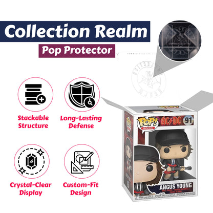 Angus Young Funko Pop! Rocks AC/ DC - Approx. 3 3/4" Collectible Vinyl Figure #91 Bundled with Display Box Protector Case
